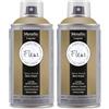 FLEUR DESIGNER'S PAINT | Spray Metallizzato a Base d'Acqua con Altissimo Contenuto di Pigmenti, Fleur Metallic Spray F92, Colore Lingotto, Formato 300 ml (Confezione da 2)