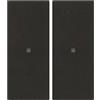 VIMAR 30000A.G LINEA Interruttore assiale illuminabile, tasto sostituibile, Max 100 W per lampade con alimentatore integrato (IEC 60669-1:2017), nero (Confezione da 2)