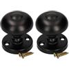KOTARBAU® Pomello per porta Ø 55 mm nero verniciato a polvere maniglia porta impugnatura cancello (Confezione da 2)