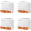 SONOFF MINI R4 4PCS WiFi Smart Switch 2-Way, Interruttore intelligente DIY, modalità relè staccabile, WiFi 2.4G, controllo APP, Funziona con Alexa, Google Home Assistant, controllo remoto eWeLink