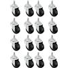 kippen 1609X2 - SET DI 16 RUOTE IN GOMMA DA MM.40 CON PERNO FILETTATO M10