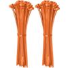 ERKO Fascette stringicavo arancione 200 mm x 3,6 mm 100 pezzi Resistente alle intemperie, alta visibilità, progetti fai da te, gestione dei cavi, resistente ai raggi UV, per uso interno ed esterno