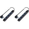 Poly Pool / PP2522.2XA Multipresa Elettrica SPAZIOZERO 4 uscite 10-16A 2P+T - 1,5M cavo - Spina SalvaSpazio 16A - colore nero (Confezione da 2)