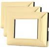 Vimar 14653.24 Plana Placca 3 Moduli in Tecnopolimero, Oro Lucido (Confezione da 3)