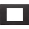 Vimar 30653.02 LINEA Placca 3 moduli in tecnopolimero, dimensioni 14 x 9 x 0.9 cm, nero finitura opaca (Confezione da 6)