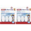 Tesa Powerstrips Hooks Small OVAL, Bianco (Confezione da 2)