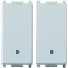 Vimar 0R14001.SL Plana Silver Interruttore a muro illuminabile 1P 16AX Silver (Confezione da 2)