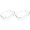 KitchenCraft Contenitore Grande in Plastica da Cucina, 37,5 x 21 x 10 cm - Trasparente (Confezione da 2)