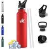 Mulbijeo Borraccia Termica 1 Litro, Senza BPA, Bottiglia Termica, 18/8 Acciaio Inox, Termos, Sottovuoto a Doppia Parete, Borracce Termiche con Cannuccia, Borracce Termiche per Palestra, Sport, Bici