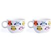 Excelsa Animals Tazza Thè Gufo, 200 ml, Porcellana, Bianco (Confezione da 2)