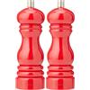 Master Class MasterClass Macinapepe o macinasale con tappo intercambiabile, plastica, rosso, 17 cm (Confezione da 2)