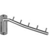 JQK SHR100-BN - Appendiabiti pieghevole, in acciaio inox, con braccio oscillante e gancio per appendere vestiti, sistema di asciugatura per armadio, organizer per riporre oggetti, finitura spazzolata,