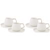 KARACA Tazza da caffè Saturn per 2 persone, tazze da tè, in porcellana, per caffè, tè, latte, set da caffè espresso turco, turco, design elegante e pratico, tazza da caffè tradizionale.