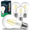 V-TAC 4x Lampadina LED a Filamento con Attacco E27 6W (Equivalenti a 45W) A60-600 Lumen - Lampadine LED Massima Efficienza e Risparmio Energetico - 3000K Luce Bianca Calda (Confezione da 5)