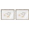 VIVAN Cornice per Poster in Legno con PLEXIGLASS E Retro, Argento Ossidato, Formato Immagine A3 (Confezione da 2)
