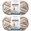 Bernat Baby Blanket Little Sandc Yarn - 2 Pack of 300g/10.5oz - Polyester - 6 Super Bulky - 220 Yards - Knitting/Crochet