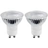 Beghelli - Spot Glass GU10, Faretto Led 95°, Lampadina Led Luce Bianca, 6W, 4000K (Confezione da 2)