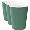 PAW Decor Collection PAW - Bicchieri Carta (250 ml) I 8 Pezzi I Bicchieri Monouso Ideali per Matrimonio, Festa per Bambini, Compleanno, Celebrazioni I Stampa su Bicchieri di Carta a Base d'Acqua I Monocolore Verde Scuro