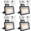 V-TAC Faro LED da Esterno 100W con Chip Samsung - [Ultima Generazione] - IP65-8200 Lumen - Proiettore LED Esterno Nero per Casa, Giardino, Garage - Impermeabile - Fari - Luce Bianca Naturale