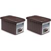 Stefanplast SCATOLA ELEGANCE MULTIU S APER MOKA (Confezione da 2)