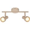 BRILONER - Plafoniera orientabile, attacco GU10, max 9 W, faretti soffitto, lampada soffitto, plafoneria, plafoniere, camera da letto, faretto, faretti cucina, 27,5 cm, beige