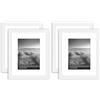 Americanflat Cornice per foto da 20 x 25 cm, colore bianco, set da 2, da utilizzare come cornice per foto da 18 x 10 cm con passepartout o 20 x 25 cm senza passepartout, formati orizzontali e