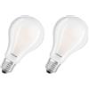 OSRAM LED Star Classic A200, lampada LED a filamento opaco a forma di lampadina, base B22d, bianco freddo (4000K), 3452 lumen, sostituzione di lampadine convenzionali da 200W, confezione da 2