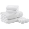 MADISON PARK SIGNATURE Set di asciugamani da bagno in 100% cotone turco da 623 g/m², lussuosi, spessi, morbidi, assorbenti, per hotel, doccia, mani, viso, misure assortite, colore bianco, 6 pezzi