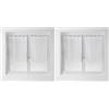 Douceur d'Intérieur Dandy, passanti coppia destra 2 x 60 x 120 cm, velo, fili, tagli Dandy, poliestere 120 x 60 cm, Poliestere, bianco, 120x60x1 cm (Confezione da 2)