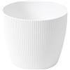 Dehner Magnolia, vaso per piante da interni, in plastica, colore: bianco