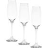 Pasabahce 469433 Amber Confezione 6 Calici Flute, Vetro, Trasparente, 20 Cl (Confezione da 3)