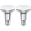 OSRAM LED STAR R80 Lampadina LED con Riflettore, Attacco: E27, Bianca Calda, 2700 K, 4.8 W, Equivalenti a 60 W, Chiaro, Taglia Unica (Confezione da 2)