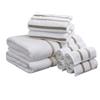 Comfort Spaces Set di 8 asciugamani da bagno in cotone a righe ultra morbidi di qualità alberghiera ad asciugatura rapida assorbente per bagno doccia mani viso lavamani, multi-dimensioni, Zero Twist