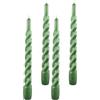 Cereria Di Giorgio Candele laccate tortiglione - Home Decor Collection- Ø 2,2 cm h. 21 cm - 3 pezzi - Verde muschio (Confezione da 2)