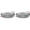 LACOR 63633- Padella per Paella di Ferro 32 cm (Confezione da 2)
