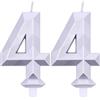Graziano Candelina Buon Compleanno Diamond SILVER n.4 (Confezione da 2)