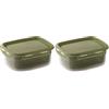 Snips Veggie SnipsLock - Contenitori per Alimenti Rettangolare, Contenitore per Cibi 1,8L, Cestello Rimovibile, 4 Chiusure di Sicurezza e Guarnizione Salva Freschezza 22.5x17.7x9, Verde, Made in Italy