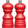 Master Class MasterClass Macinapepe o macinasale con tappo intercambiabile, plastica, rosso, 12 cm (Confezione da 2)