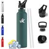 Mulbijeo Borraccia Termica 1 Litro, Senza BPA, Bottiglia Termica, 18/8 Acciaio Inox, Termos, Sottovuoto a Doppia Parete, Borracce Termiche con Cannuccia, Borracce Termiche per Palestra, Sport, Bici