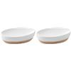 Gedy G-Canberra saponetta, Misure e Peso: 3X13X9,5 CM & 0,184 kg, Porta Sapone Solido Realizzato in Ceramica e Sughero Finitura Bianca, Design R&S, 2 Anni di Garanzia, Unica (Confezione da 2)