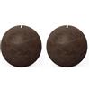 Spaas Candela a sfera in stile rustico 80 mm 24 ore, marrone scuro (Confezione da 2)