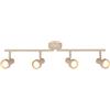 BRILONER - Plafoniera orientabile, attacco GU10, max 9 W, faretti soffitto, lampada soffitto, plafoneria, plafoniere, camera da letto, faretto, faretti cucina, 60,5 cm, beige