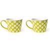 Excelsa Enjoy Tazza Jumbo, Porcellana, Verde, 8 Centimeters cm (Confezione da 2)
