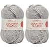 Sirdar Country Classic Dk Doppio Lavoro a Maglia, Grigio Tortora (862), 50 g, Lana, 50% Acrilico, 125 unità (Confezione da 2)