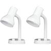 Trio Leuchten Trio 5027011-01 Lampada da Tavolo, Flessibile, 18 W, Plastico, Bianco (Confezione da 2)