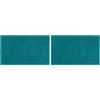 Douceur d'Intérieur, Tappeto da bagno (45 x 75 cm) Sweety Blu/Smeraldo, Microfibra (Confezione da 2)