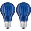 OSRAM STAR DECO CLASSIC A Lampadina LED, Attacco: E27, Giallo, 2200 K, 2.50 W, Equivalenti a 15 W, LED STAR DECO CLASSIC A, Opaco, Taglia Unica (Confezione da 2)