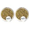 Rayher Perline Vetro, 2,6 Mm Ø, Madrep., Oro, Non Lavabile, Scatolina 17G, 1406806 (Confezione da 2)