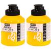 PEBEO Pébéo 179023 Fine Studio Acrilici, Giallo di cadmio Medio Imitazione, 500 ml, 500 unità (Confezione da 2)