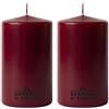 Cereria Di Giorgio Candela diametro 7 cm altezza 10 cm - Bordeaux (Confezione da 2)